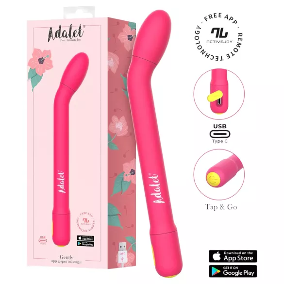 Adalet Gently - vibratore punto G e prostata - ricaricabile silicone rosa