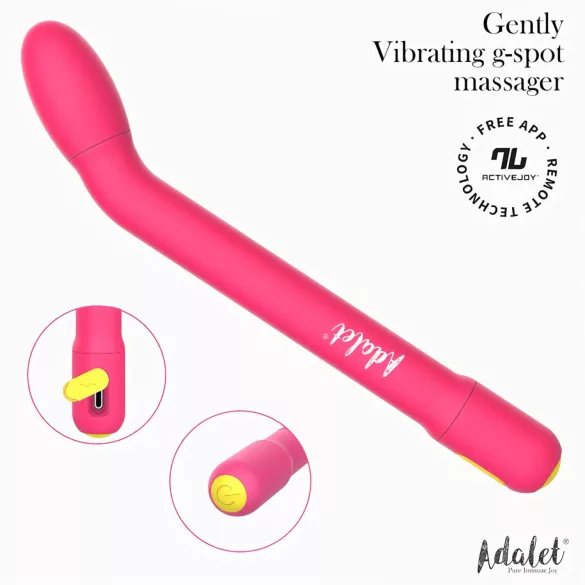 Adalet Gently - vibratore punto G e prostata - ricaricabile silicone rosa