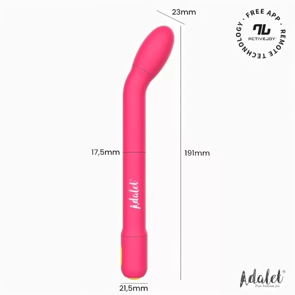 Adalet Gently - vibratore punto G e prostata - ricaricabile silicone rosa