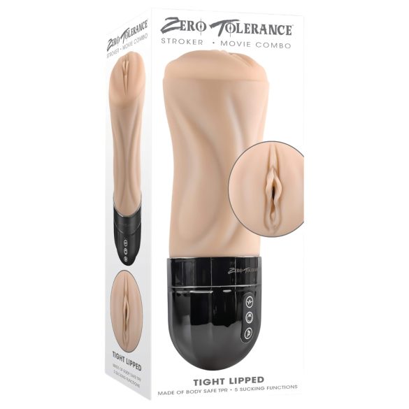 Zero Tolerance - masturbatore bocca succhiante vibrante - silicone naturale