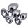 Playboy - Set anale 3 pezzi (argento)