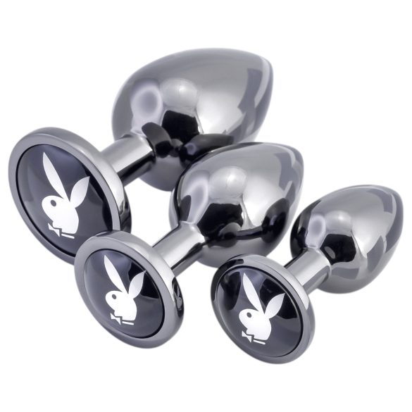 Playboy - Set anale 3 pezzi (argento)
