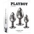 Playboy - Set anale 3 pezzi (argento)