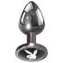 Playboy Tux - plug anale piccolo (argento)
