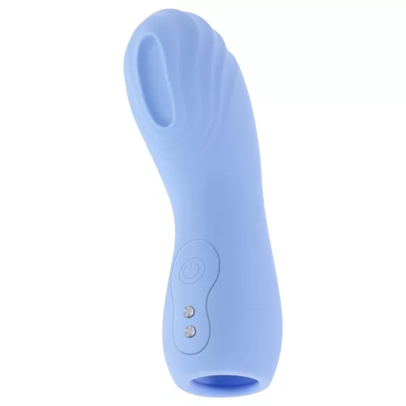 Evolved - vibratore per dita testurizzato - silicone blu