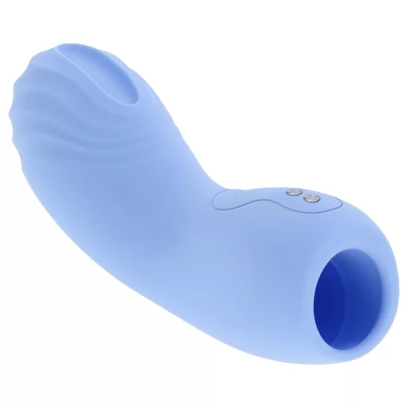 Evolved - vibratore per dita testurizzato - silicone blu