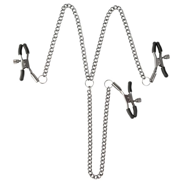 Sei Mio - pinzette per capezzoli e labbra (nero)