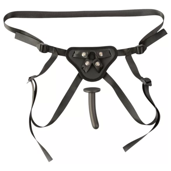 Sei Mio - dildo con imbracatura - 12,5 cm - nero