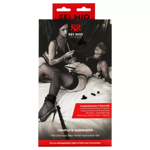Sei Mio - set bondage da letto regolabile - nero