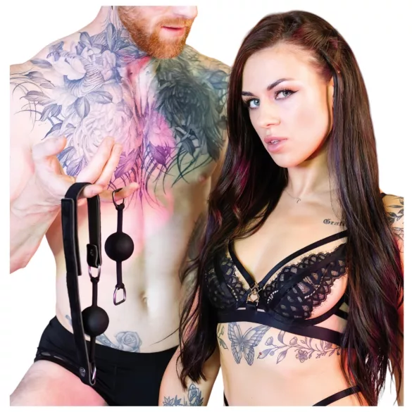 Sei Mio - set di bavaglio a bocca - 2 pezzi - nero