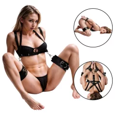 XR Brands - harness coscia con polsini - nero