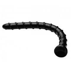   Serpente Anale Swirl con Ventosa - Dildo Anale Lungo e Flessibile (Nero)