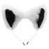 TAILZ - plug anale con coda volpe e cerchietto - nero bianco