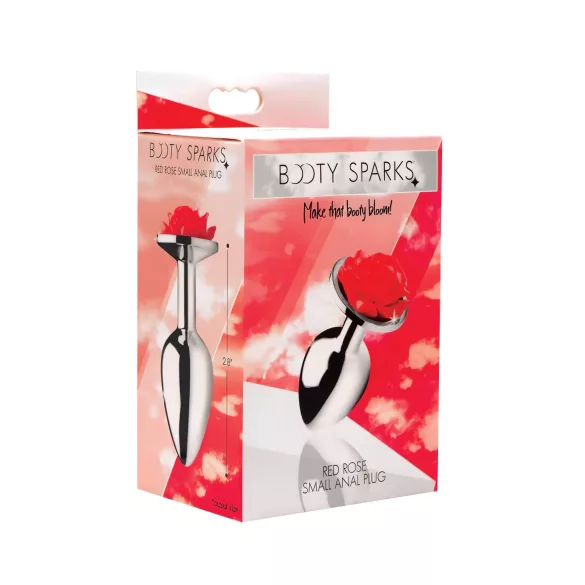 Booty Sparks - plug anale con rosa - argento