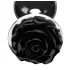 Booty Sparks Black Rose - plug anale in alluminio (argento-nero)