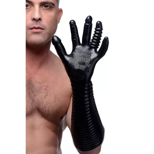 XR Brands - Pleasure Fister - guanto da fisting testurizzato (nero)