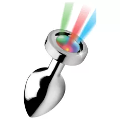 Booty Sparks - plug anale luminoso - misura media - argento