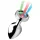 Booty Sparks - plug anale luminoso - misura media - argento
