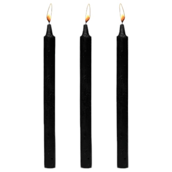 Candele Fetish Nere - Set di 3