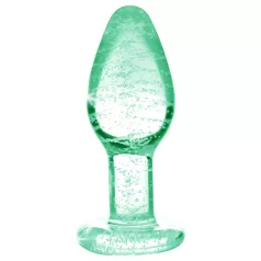   Booty Sparks Glow in the Dark S - plug anale in vetro (trasparente)