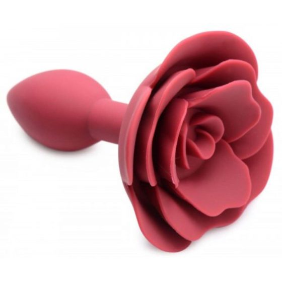 Dildo Anale in Silicone Bloom" con Rosa - Serie Master (rosso)"