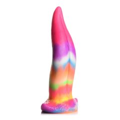   Lingua di Unicorno Fluorescente in Silicone - Dildo 21cm (arcobaleno)
