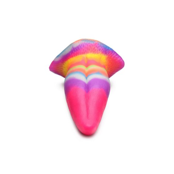 Lingua di Unicorno Fluorescente in Silicone - Dildo 21cm (arcobaleno)