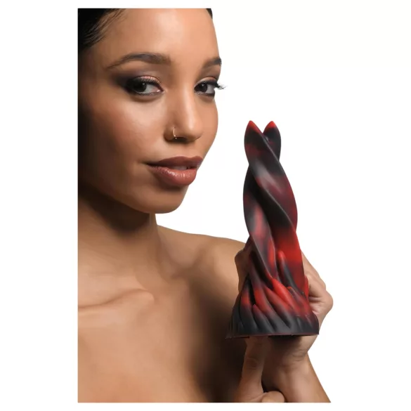 Creature Cocks Hell Kiss - dildo in silicone ritorto - 19 cm (rosso)