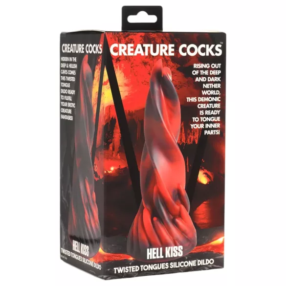 Creature Cocks Hell Kiss - dildo in silicone ritorto - 19 cm (rosso)