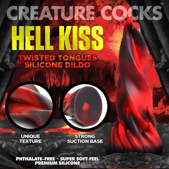 Creature Cocks Hell Kiss - dildo in silicone ritorto - 19 cm (rosso)