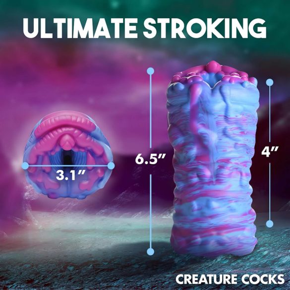 Creature Cocks Cyclone - masturbatore alieno in silicone (lilla-rosa)
