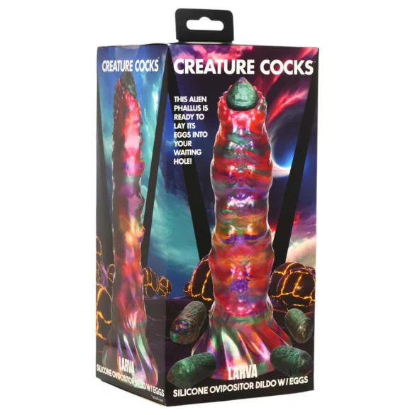 Creature Cocks Larva - dildo ovipositor alieno - silicone arcobaleno