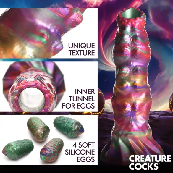 Creature Cocks Larva - dildo ovipositor alieno - silicone arcobaleno