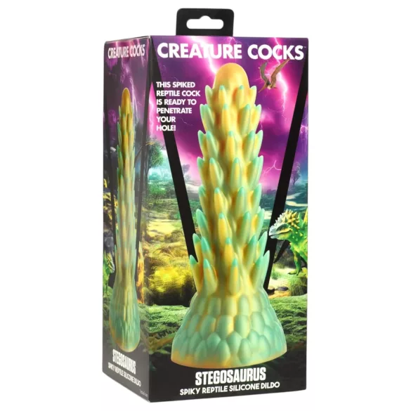 Creature Cocks Stegosaurus - dildo realistico - 20 cm - silicone verde