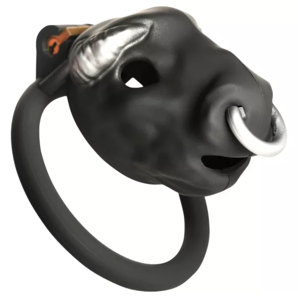Master Series Bull - gabbia per pene con testa di toro (nera)
