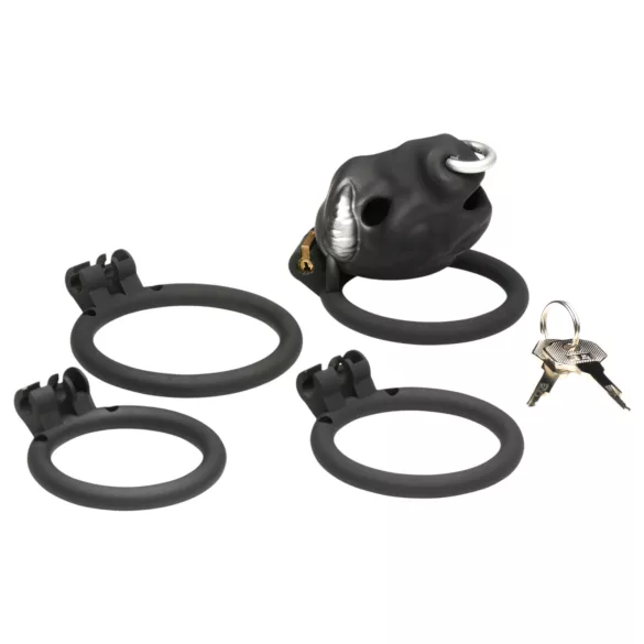 Master Series Bull - gabbia per pene con testa di toro (nera)