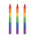 XR Brands - candela per il corpo BDSM - arcobaleno (3 pz)