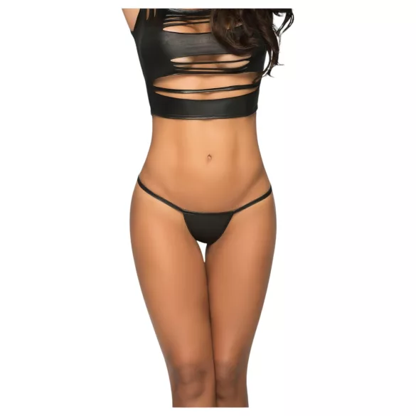 Mapalé - tanga micro lucida - nero - M/L