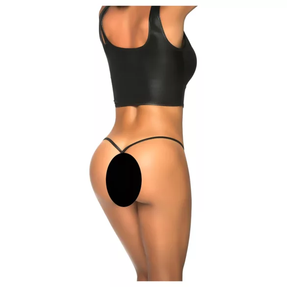 Mapalé - tanga micro lucida - nero - M/L