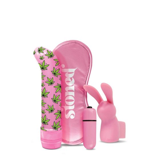 Coniglietto Stoner Budz - Set vibratore per punto G (4 pezzi) - rosa