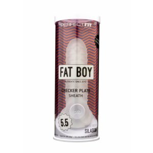 Indossabile Fallico Sport Fat Boy Spessore Medio - Guaina Peniena Allungabile Bianco Latte (15cm)