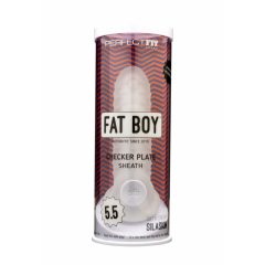   Indossabile Fallico Sport Fat Boy Spessore Medio - Guaina Peniena Allungabile Bianco Latte (15cm)