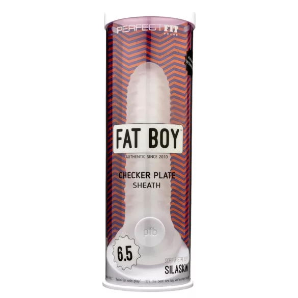Fat Boy Checker Box - guaina pene - 17 cm - bianco