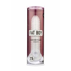   Fodero Stimolante a Onde Fat Boy - Penienvelopante (19cm) - Bianco Latte