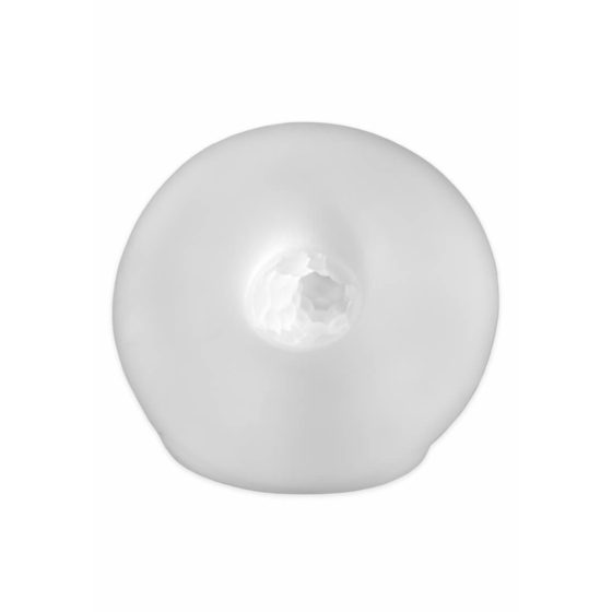 Fat Boy Micro Costolato - Guaina Pene (15cm) - Bianco Latte