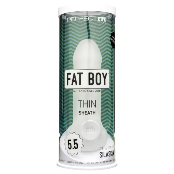 Perfect Fit - Fat Boy Thin - guaina per pene (15 cm, bianco)