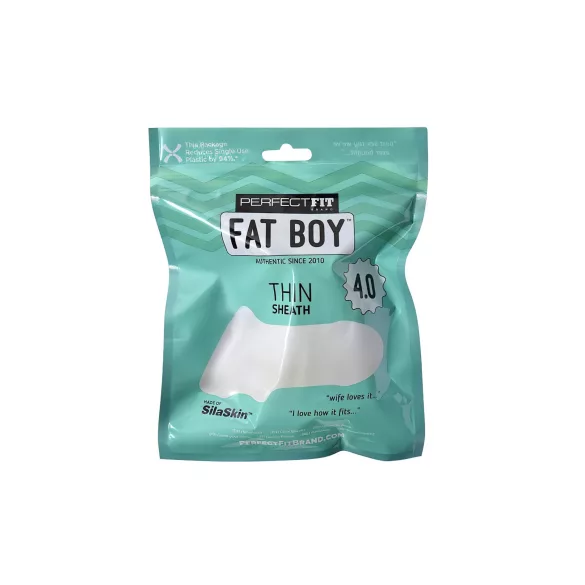 Perfect Fit - Fat Boy Thin - guaina per pene (10 cm, bianca)