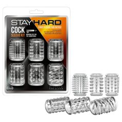   Stay Hard - set di manicotti per pene - trasparente (6 pezzi)