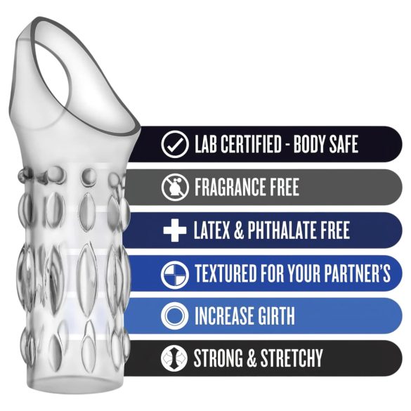 Performance - anello fallico con polsino per pene (trasparente)