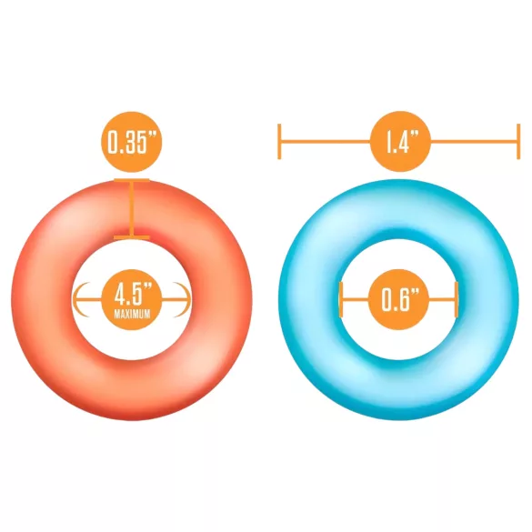 King of the Ring - set anelli fallo - colorati - 6 pezzi